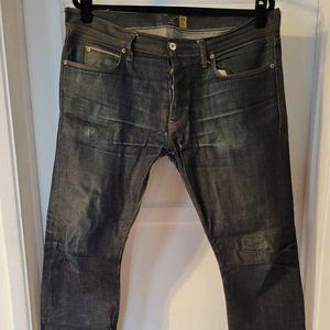 J Crew 484 Selvedge Denim Slim Jeans 34 x 32 Worn Broken In JCrew
